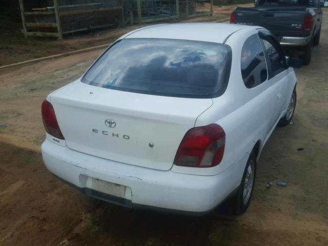 JTDAT123XY5008274 - 2000 TOYOTA ECHO WHITE photo 4