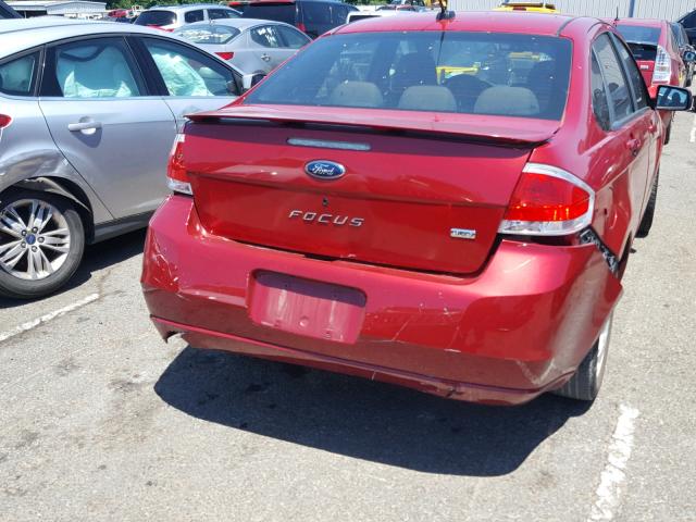 1FAHP36N29W222302 - 2009 FORD FOCUS SES BURGUNDY photo 9