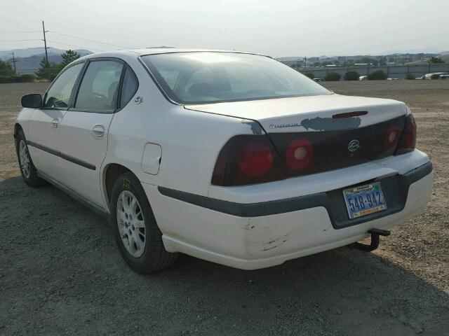 2G1WF55E519220678 - 2001 CHEVROLET IMPALA WHITE photo 3