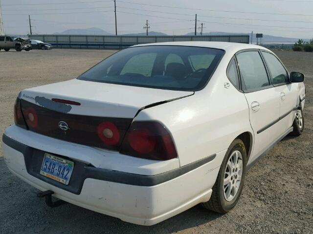 2G1WF55E519220678 - 2001 CHEVROLET IMPALA WHITE photo 4