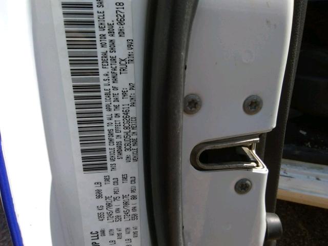 3C6UD5HL8CG264611 - 2012 DODGE RAM 2500 S WHITE photo 10