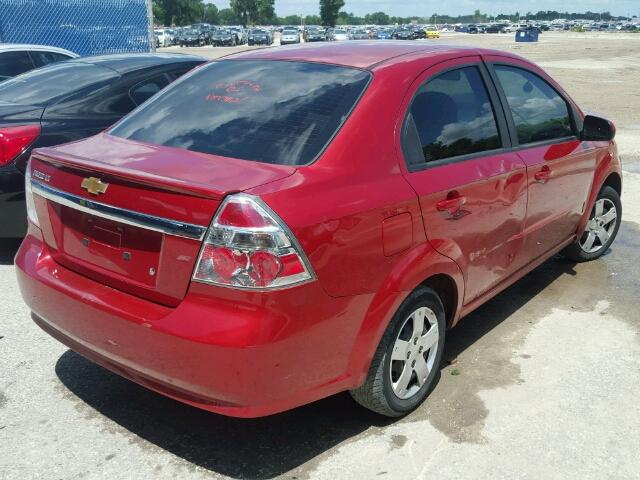 KL1TD5DE4BB112657 - 2011 CHEVROLET AVEO LS/LT RED photo 4