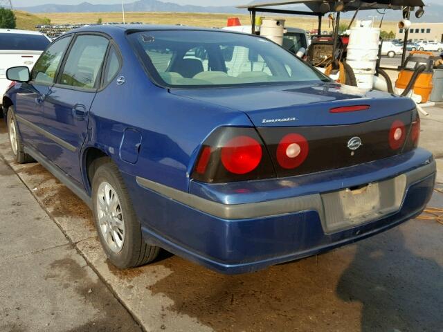 2G1WF52EX59380954 - 2005 CHEVROLET IMPALA BLUE photo 3