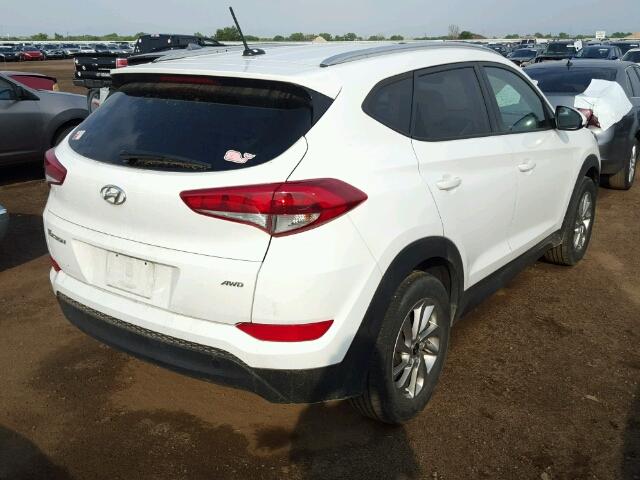 KM8J3CA45GU116596 - 2016 HYUNDAI TUCSON LIM WHITE photo 4