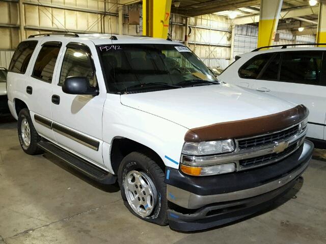 1GNEK13T25J252658 - 2005 CHEVROLET TAHOE K150 WHITE photo 1