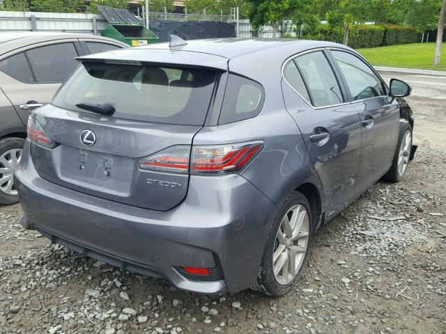 JTHKD5BH6E2178583 - 2014 LEXUS CT 200 GRAY photo 4