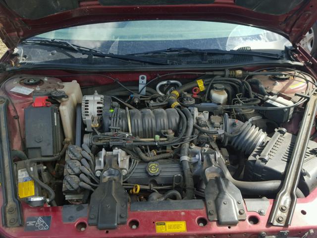 1G2WP52K91F100604 - 2001 PONTIAC GRAND PRIX MAROON photo 7