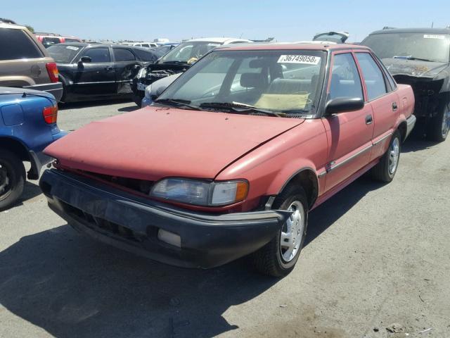 1Y1SK5463NZ034298 - 1992 GEO PRIZM BASE წითელი ფოტო 2