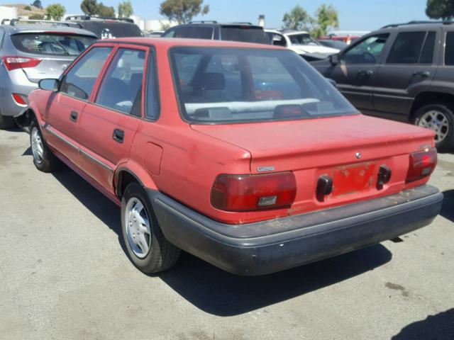1Y1SK5463NZ034298 - 1992 GEO PRIZM BASE წითელი ფოტო 3