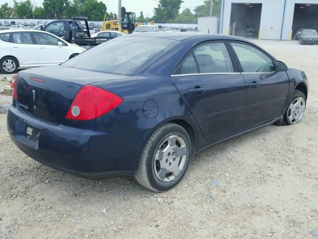 1G2ZF57B884111964 - 2008 PONTIAC G6 VALUE L BLUE photo 4