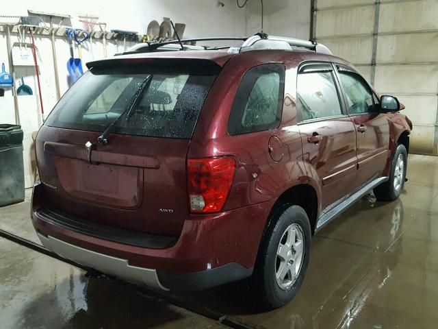 2CKDL43F486306159 - 2008 PONTIAC TORRENT BURGUNDY photo 4