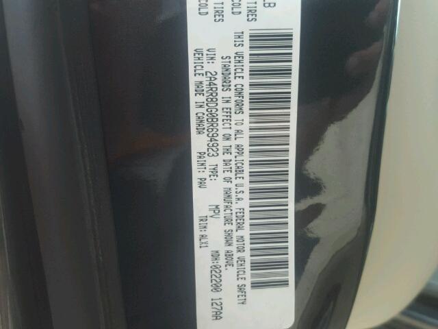 2A4RR8DG0BR694923 - 2011 CHRYSLER TOWN & COU CHARCOAL photo 10