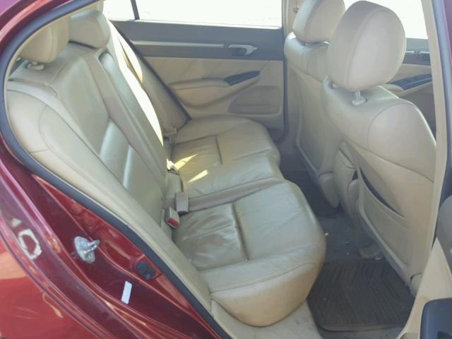 2HGFA16968H509408 - 2008 HONDA CIVIC EXL მუქწითელი ფოტო 6