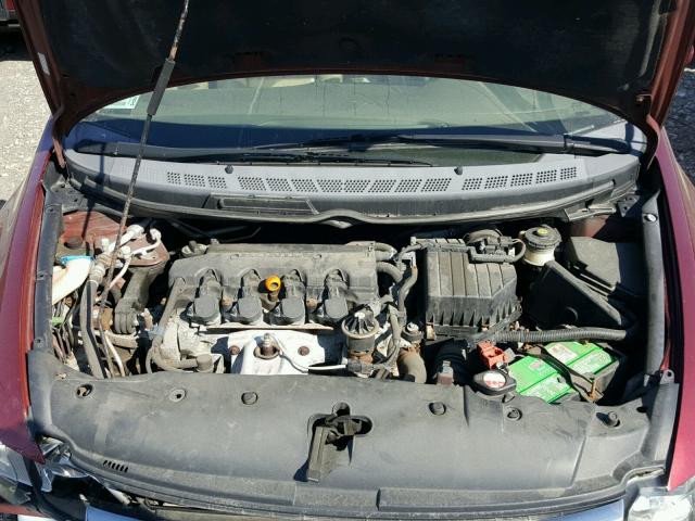 2HGFA16968H509408 - 2008 HONDA CIVIC EXL მუქწითელი ფოტო 7