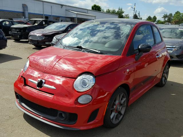 3C3CFFFH0DT613552 - 2013 FIAT 500 ABARTH RED photo 2