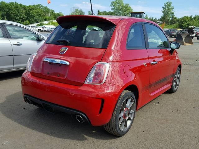 3C3CFFFH0DT613552 - 2013 FIAT 500 ABARTH RED photo 4