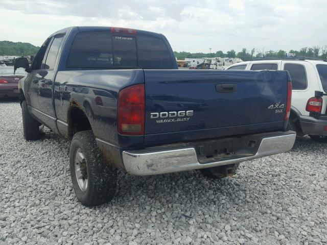 3D7KU28C34G113925 - 2004 DODGE RAM 2500 S BLUE photo 3