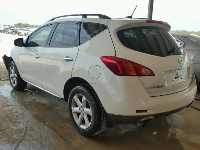 JN8AZ1MU5AW016579 - 2010 NISSAN MURANO WHITE photo 3