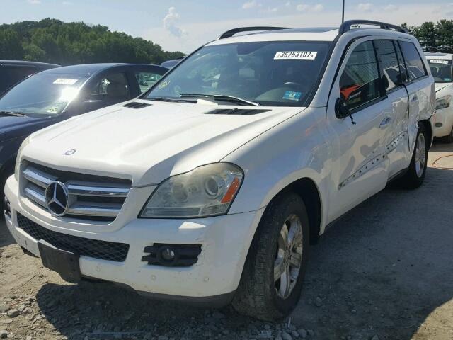 4JGBF71E87A137844 - 2007 MERCEDES-BENZ GL 450 4MA WHITE photo 2