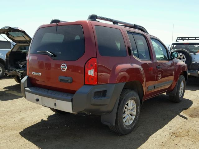 5N1AN0NW9EN806024 - 2014 NISSAN XTERRA X MAROON photo 4