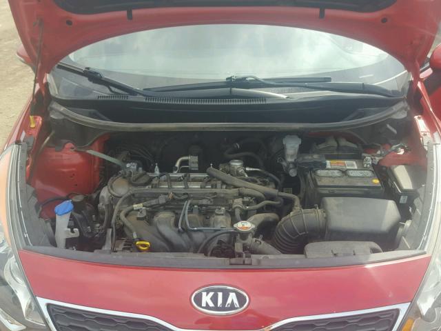 KNADN5A37C6080033 - 2012 KIA RIO EX RED photo 7