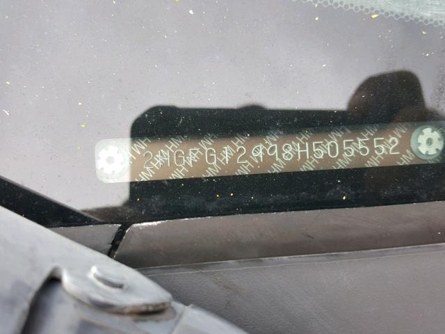 2HGFG12998H505552 - 2008 HONDA CIVIC EXL BLACK photo 10