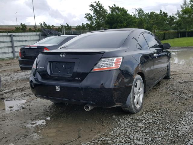 2HGFG12998H505552 - 2008 HONDA CIVIC EXL BLACK photo 4