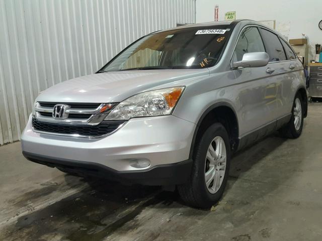 5J6RE3H75AL004342 - 2010 HONDA CR-V EXL SILVER photo 2