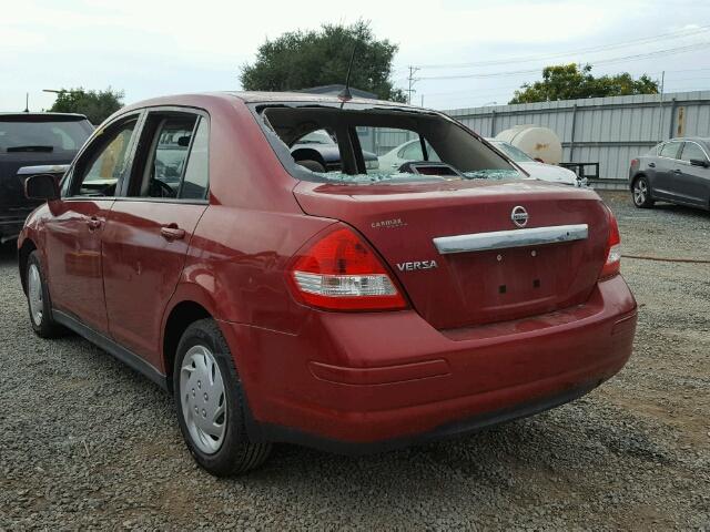 3N1BC1APXAL430840 - 2010 NISSAN VERSA S RED photo 3