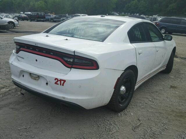 2C3CDXAT4FH785439 - 2015 DODGE CHARGER PO WHITE photo 4