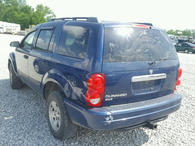 1D4HD48N06F174383 - 2006 DODGE DURANGO SL BLUE photo 3