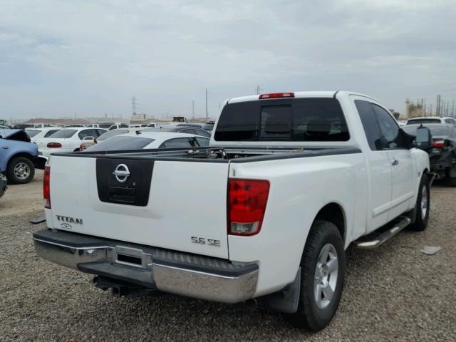 1N6AA06A94N523301 - 2004 NISSAN TITAN XE WHITE photo 4