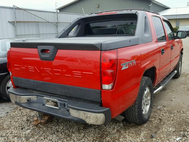 3GNEC13T53G294883 - 2003 CHEVROLET AVALANCHE RED photo 4