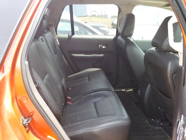 2FMDK48C28BA49451 - 2008 FORD EDGE SEL ORANGE photo 6