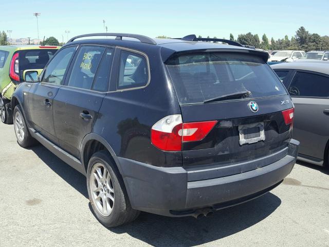 WBXPA73484WB26263 - 2004 BMW X3 2.5I BLACK photo 3