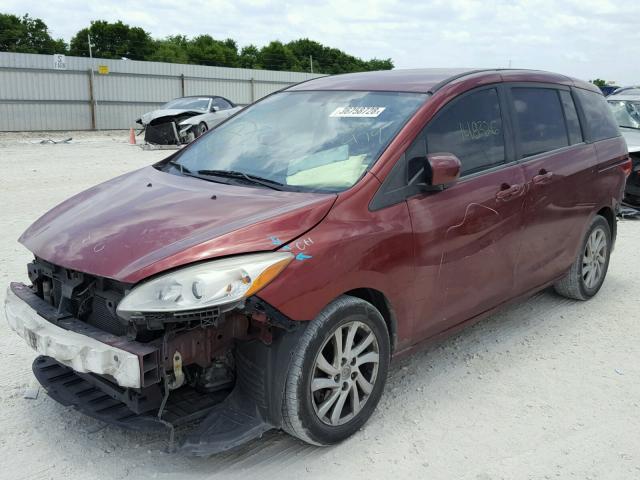 JM1CW2BL2C0120479 - 2012 MAZDA 5 BURGUNDY photo 2