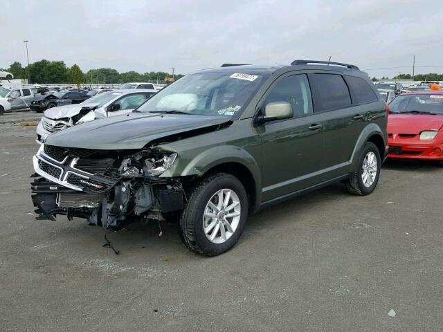 3C4PDCBG8HT593863 - 2017 DODGE JOURNEY SX GREEN photo 2