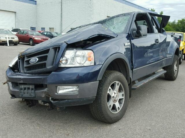 1FTPX04594KC07402 - 2004 FORD F150 BLUE photo 2