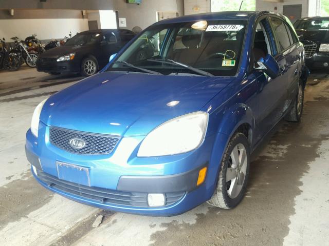 KNADE163986336844 - 2008 KIA RIO 5 SX BLUE photo 2