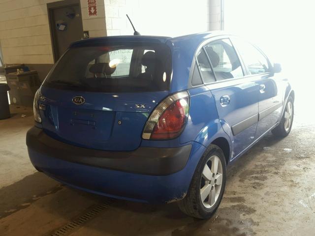 KNADE163986336844 - 2008 KIA RIO 5 SX BLUE photo 4