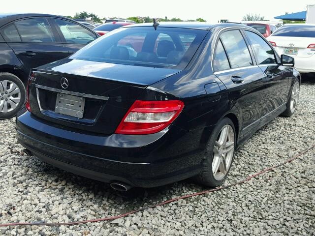 WDDGF5EB2AA391691 - 2010 MERCEDES-BENZ C300 BLACK photo 4