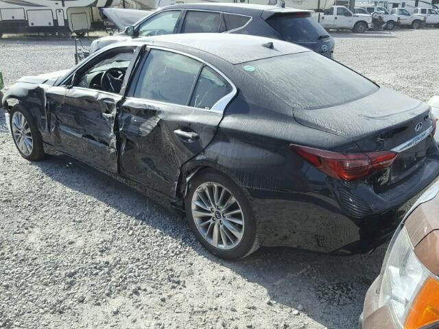 JN1EV7AR8JM440316 - 2018 INFINITI Q50 LUXE BLACK photo 3