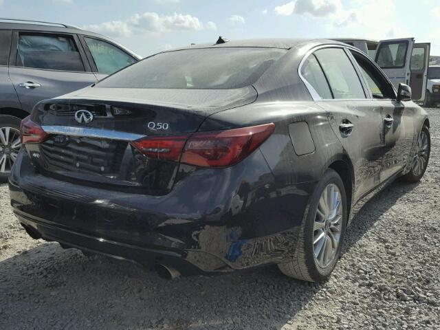 JN1EV7AR8JM440316 - 2018 INFINITI Q50 LUXE BLACK photo 4