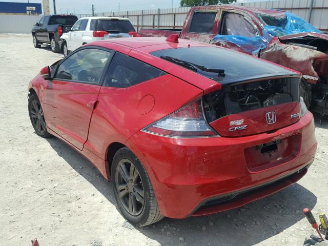 JHMZF1D66DS001818 - 2013 HONDA CR-Z EX RED photo 3