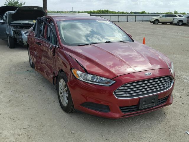 3FA6P0G7XFR159924 - 2015 FORD FUSION S RED photo 1