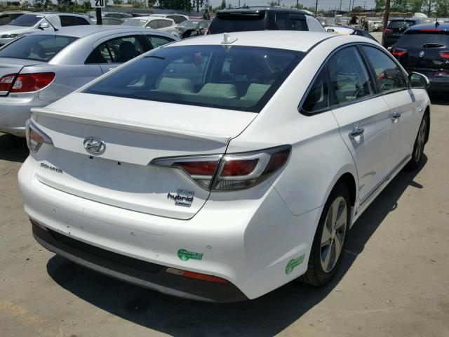 KMHE54L22HA044563 - 2017 HYUNDAI SONATA PLU WHITE photo 4