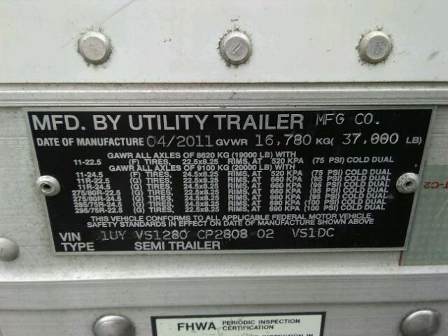 1UYVS1280CP280802 - 2012 UTILITY UTILITY WHITE photo 10