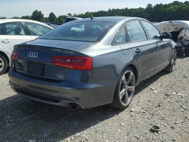 WAUHGAFC7EN086582 - 2014 AUDI A6 PRESTIG GRAY photo 4