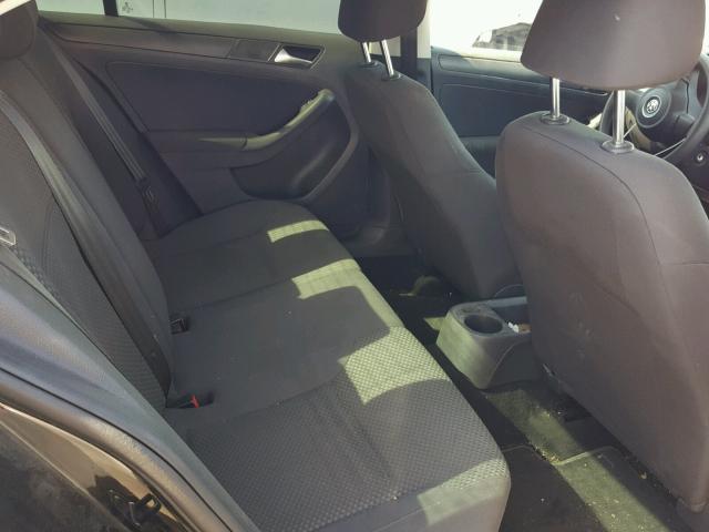 3VW2K7AJ8CM385518 - 2012 VOLKSWAGEN JETTA BASE Սև լուսանկար 6