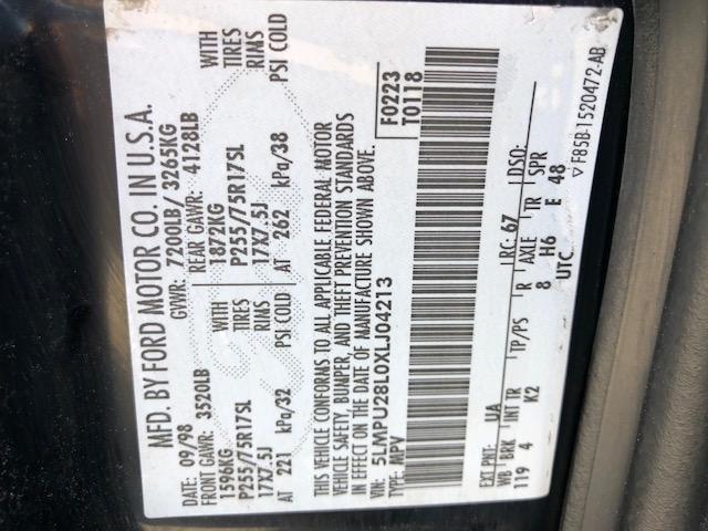 5LMPU28L0XLJ04213 - 1999 LINCOLN NAVIGATOR BLACK photo 10